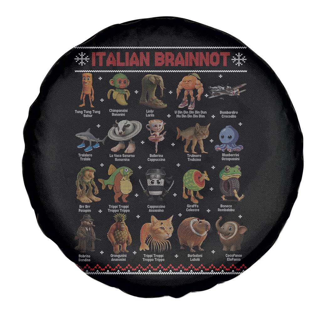Italian Brainrot Christmas Spare Tire Cover Funny Brain Rot Gen-Z Meme TS14 Print Your Wear