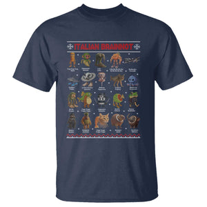 Italian Brainrot Christmas T Shirt Funny Brain Rot Gen-Z Meme TS14 Navy Print Your Wear