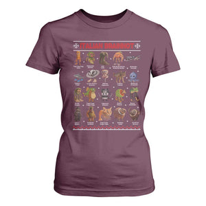 Italian Brainrot Christmas T Shirt For Women Funny Brain Rot Gen-Z Meme TS14 Maroon Print Your Wear