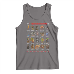 Italian Brainrot Christmas Tank Top Funny Brain Rot Gen-Z Meme TS14 Deep Heather Print Your Wear