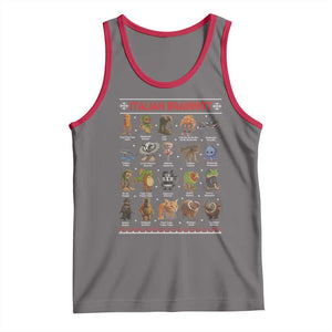 Italian Brainrot Christmas Tank Top Funny Brain Rot Gen-Z Meme TS14 Deep Heather Red Print Your Wear