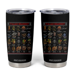 Italian Brainrot Christmas Tumbler Cup Funny Brain Rot Gen-Z Meme TS14 Black Print Your Wear
