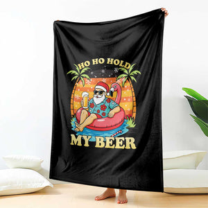 Santa Beer Christmas Throw Blanket Ho Ho Ho My Beer TS14 Print Your Wear