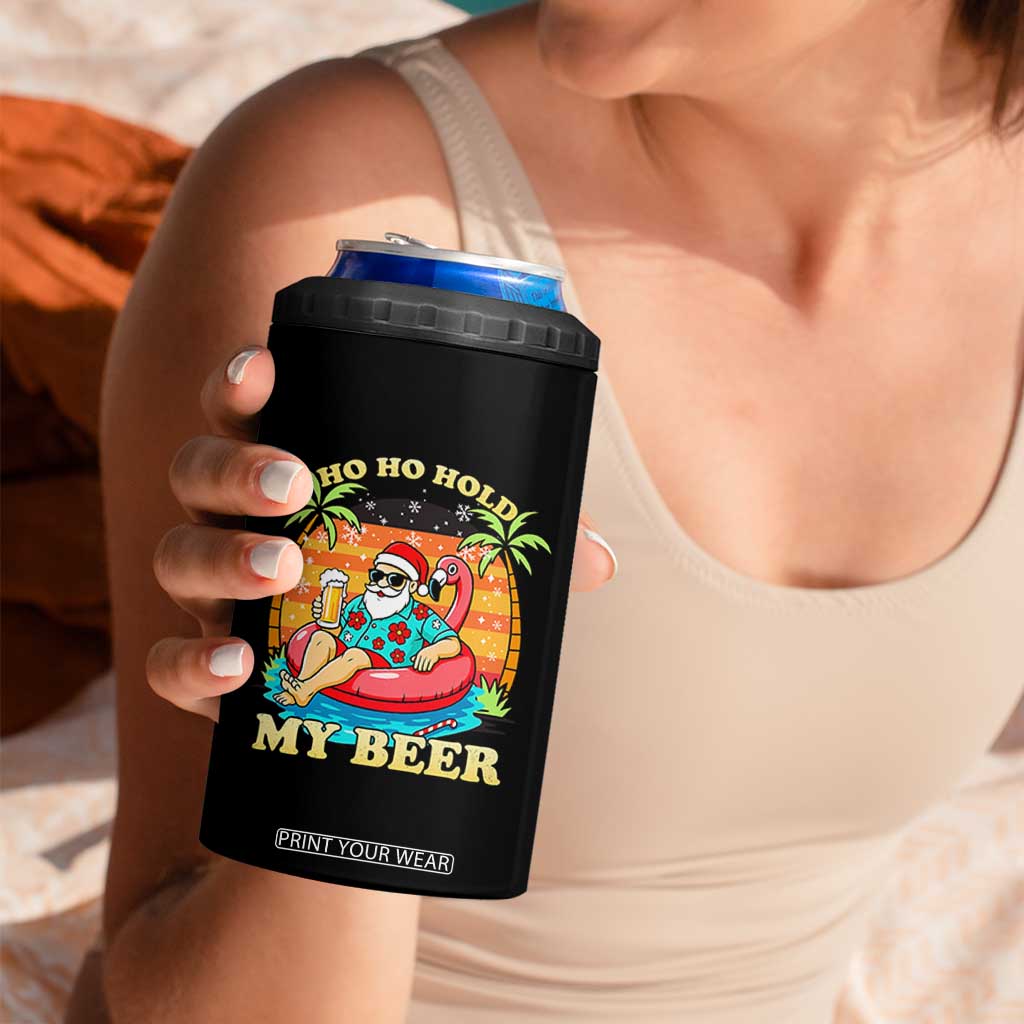 Santa Beer Christmas 4 in 1 Can Cooler Tumbler Ho Ho Ho My Beer TS14 Print Your Wear