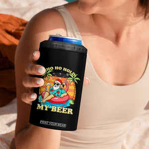 Santa Beer Christmas 4 in 1 Can Cooler Tumbler Ho Ho Ho My Beer TS14 Print Your Wear