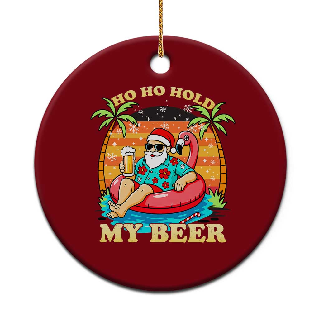 Santa Beer Xmas Ceramic Ornament Ho Ho Ho My Beer TS14 1pc Red Print Your Wear