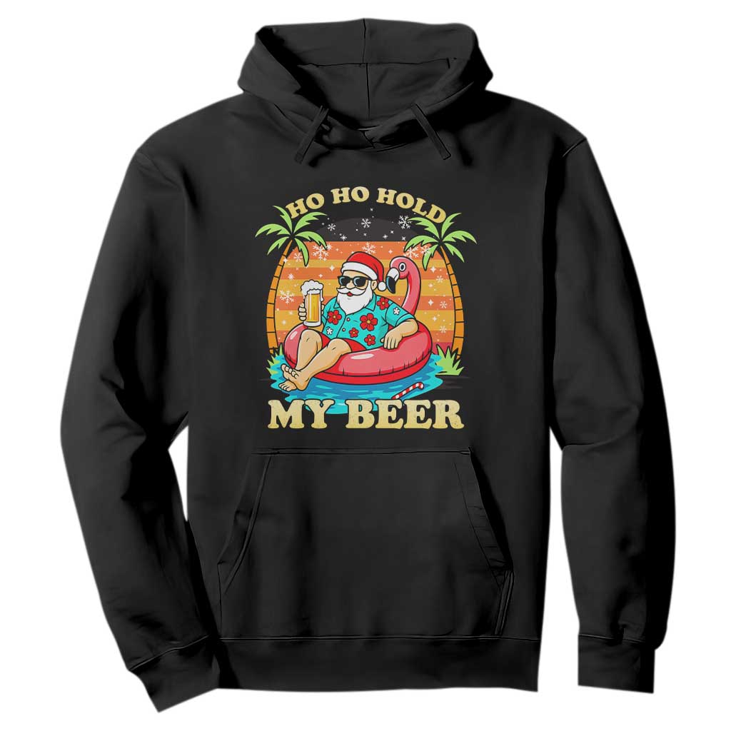 Santa Beer Christmas Hoodie Ho Ho Ho My Beer TS14 Black Print Your Wear