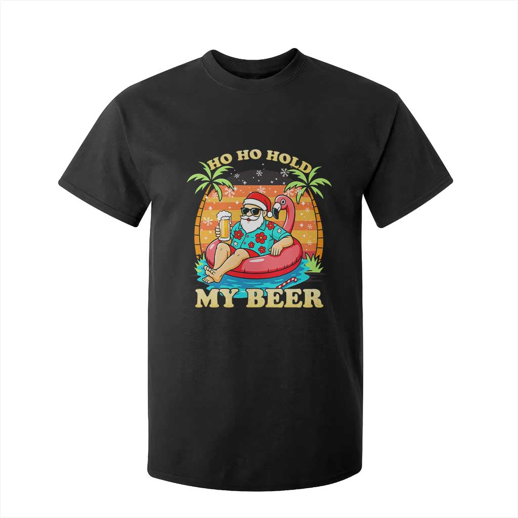 Santa Beer Christmas T Shirt For Kid Ho Ho Ho My Beer TS14 Black Print Your Wear