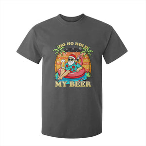Santa Beer Christmas T Shirt For Kid Ho Ho Ho My Beer TS14 Dark Heather Print Your Wear