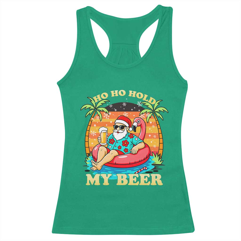 Santa Beer Christmas Racerback Tank Top Ho Ho Ho My Beer TS14 Irish Green Print Your Wear