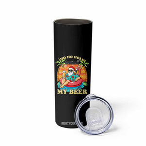 Santa Beer Christmas Skinny Tumbler Ho Ho Ho My Beer TS14 Print Your Wear