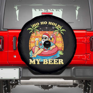 Santa Beer Christmas Spare Tire Cover Ho Ho Ho My Beer TS14 Black Print Your Wear