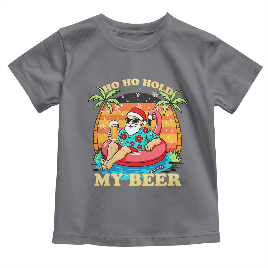 Santa Beer Christmas Toddler T Shirt Ho Ho Ho My Beer TS14 Charcoal Print Your Wear