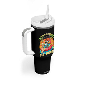 Santa Beer Christmas Tumbler With Handle Ho Ho Ho My Beer TS14 Print Your Wear