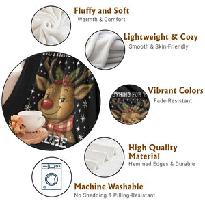 Reindeer Christmas Meme Throw Blanket Nothing For You Whore TS14 Print Your Wear