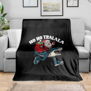 Tralalero Tralala Christmas Meme Throw Blanket Santa Xmas Ho Ho Ho TS14 Print Your Wear
