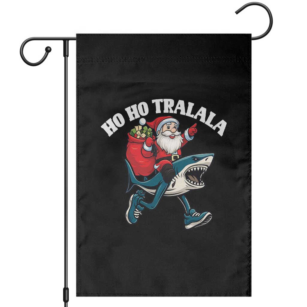 Tralalero Tralala Christmas Meme Garden Flag Santa Xmas Ho Ho Ho TS14 Black Print Your Wear
