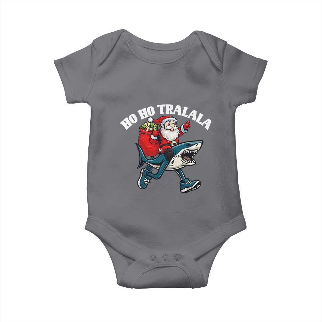 Tralalero Tralala Christmas Meme Baby Onesie Santa Xmas Ho Ho Ho TS14 Charcoal Print Your Wear