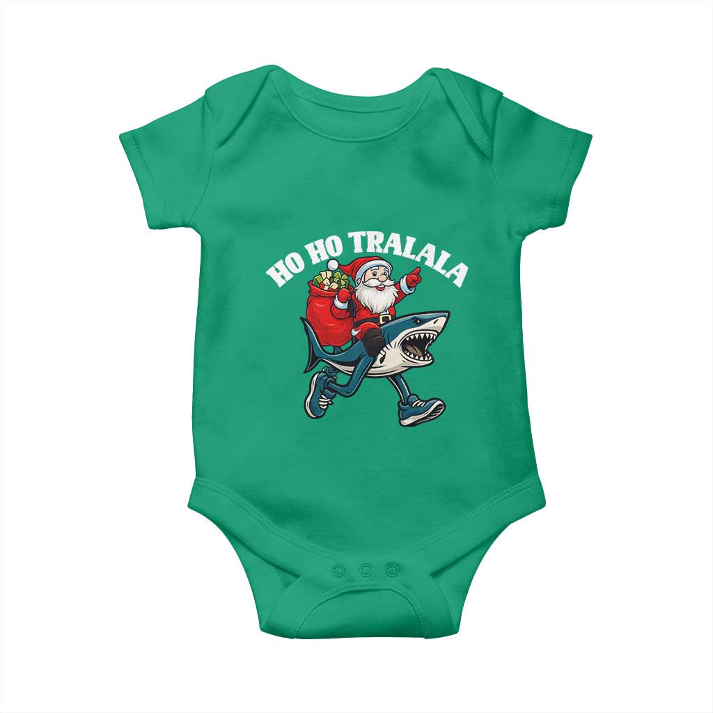 Tralalero Tralala Christmas Meme Baby Onesie Santa Xmas Ho Ho Ho TS14 Irish Green Print Your Wear