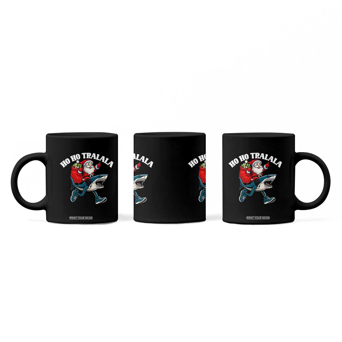 Tralalero Tralala Christmas Meme Coffee Mug Santa Xmas Ho Ho Ho TS14 Print Your Wear