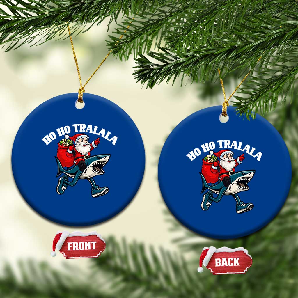 Tralalero Tralala Xmas Meme Ceramic Ornament Santa Xmas Ho Ho Ho TS14 1pc Blue Print Your Wear