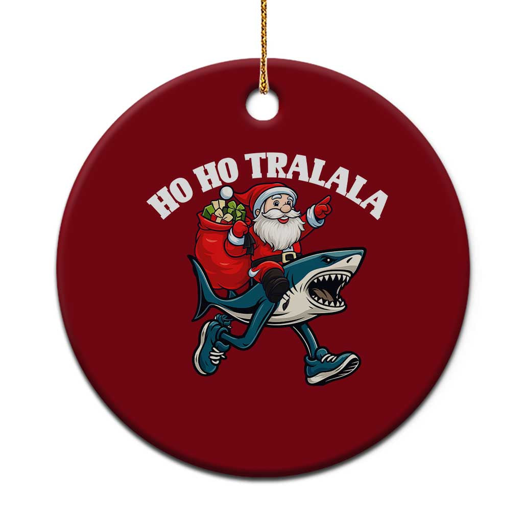 Tralalero Tralala Xmas Meme Ceramic Ornament Santa Xmas Ho Ho Ho TS14 1pc Red Print Your Wear