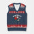 Tralalero Tralala Xmas Meme V-Neck Knit Sweater Vest Santa Xmas Ho Ho Ho TS14 Navy Red Print Your Wear