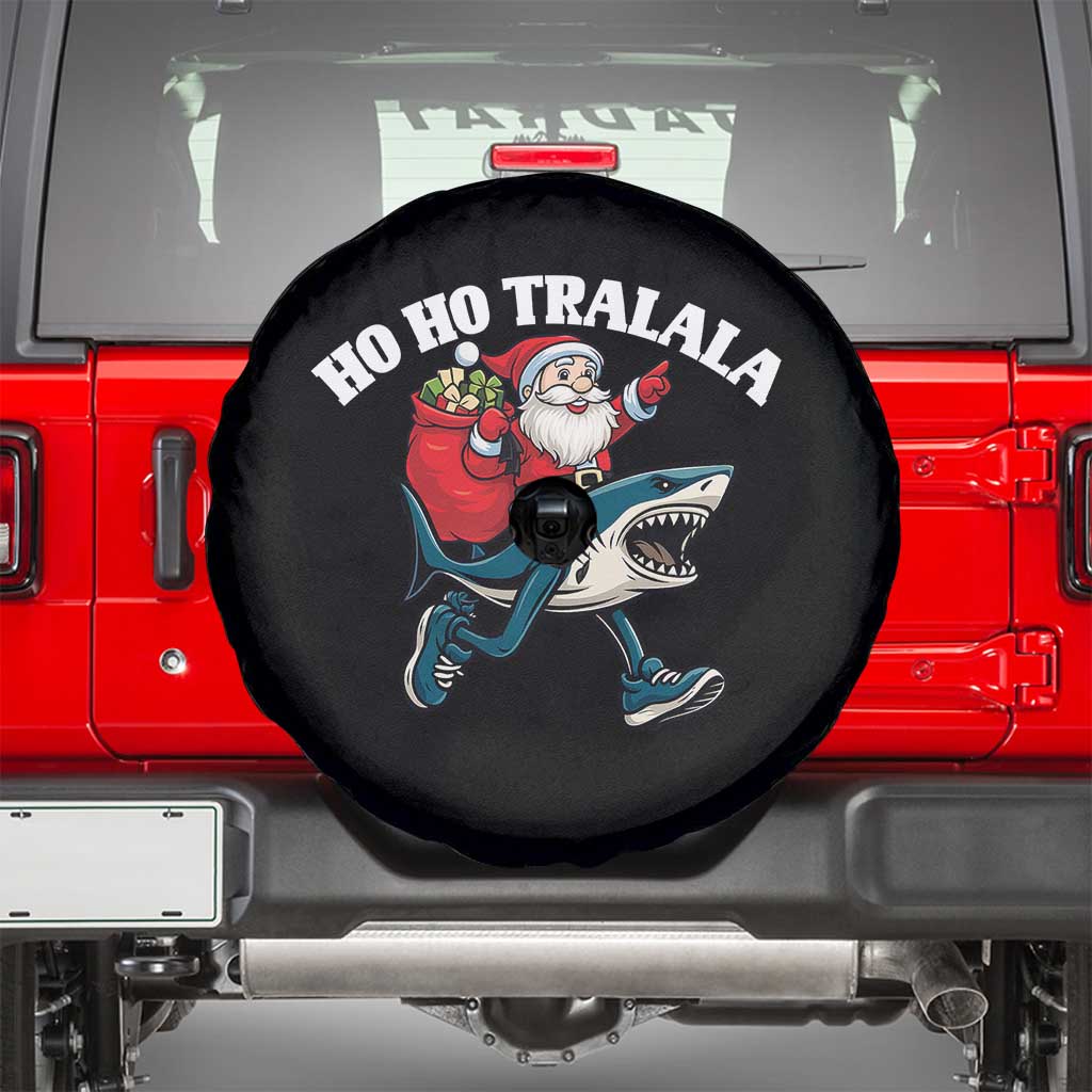 Tralalero Tralala Christmas Meme Spare Tire Cover Santa Xmas Ho Ho Ho TS14 Black Print Your Wear