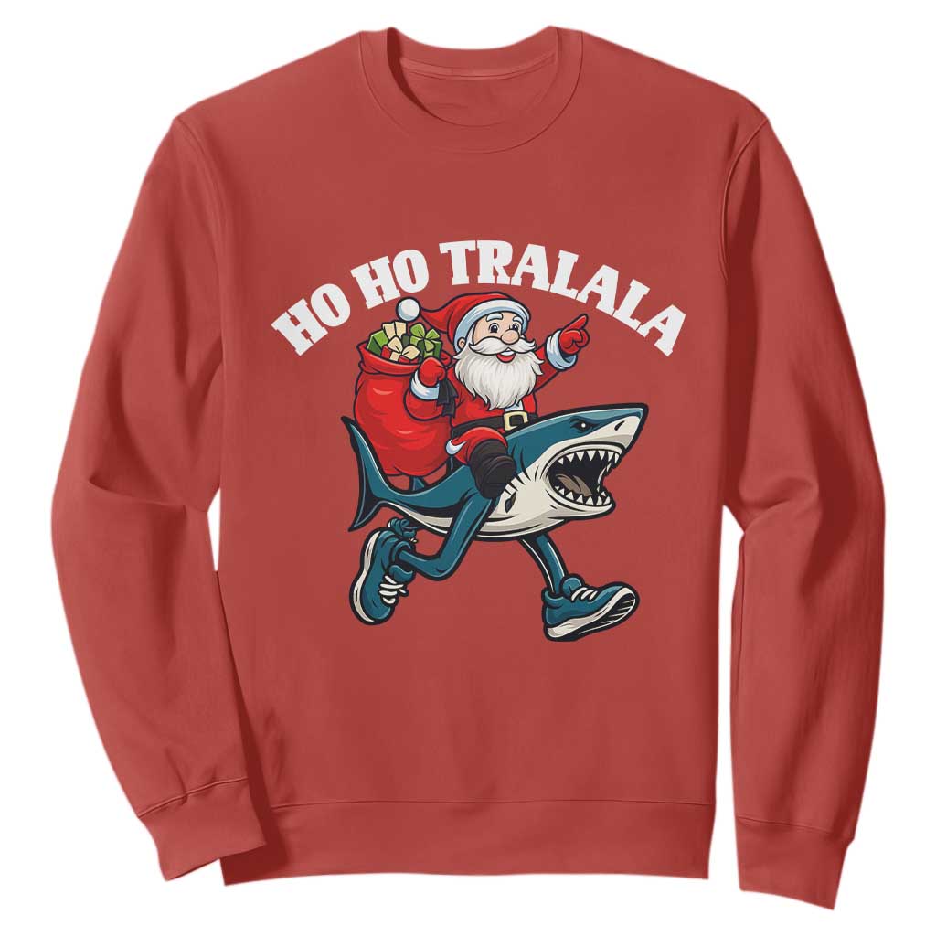 Tralalero Tralala Christmas Meme Sweatshirt Santa Xmas Ho Ho Ho TS14 Red Print Your Wear