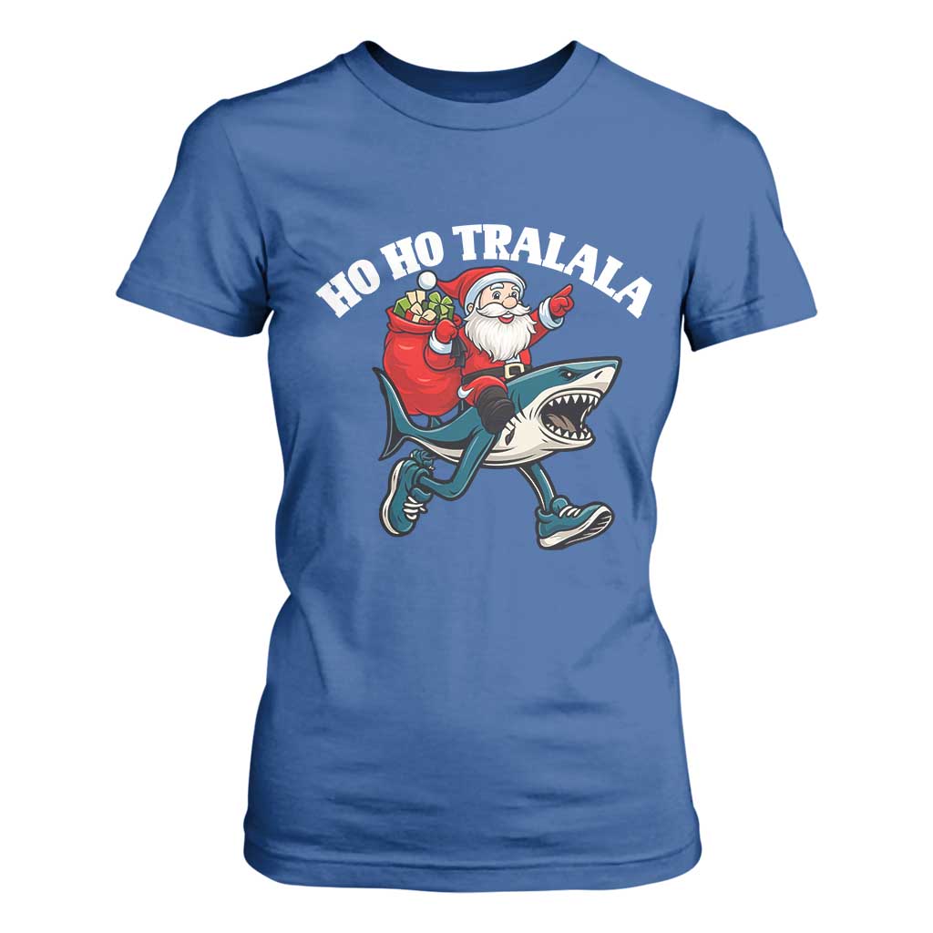 Tralalero Tralala Christmas Meme T Shirt For Women Santa Xmas Ho Ho Ho TS14 Royal Blue Print Your Wear