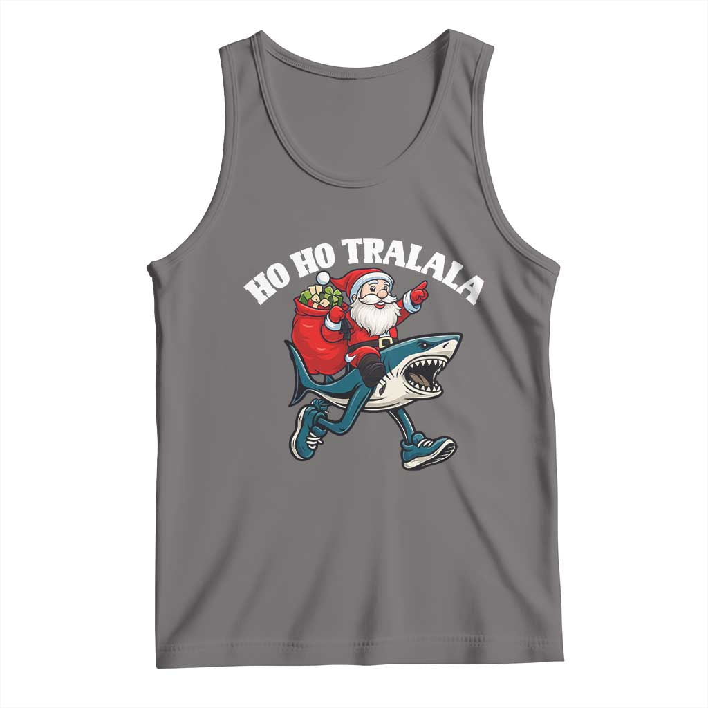 Tralalero Tralala Christmas Meme Tank Top Santa Xmas Ho Ho Ho TS14 Deep Heather Print Your Wear