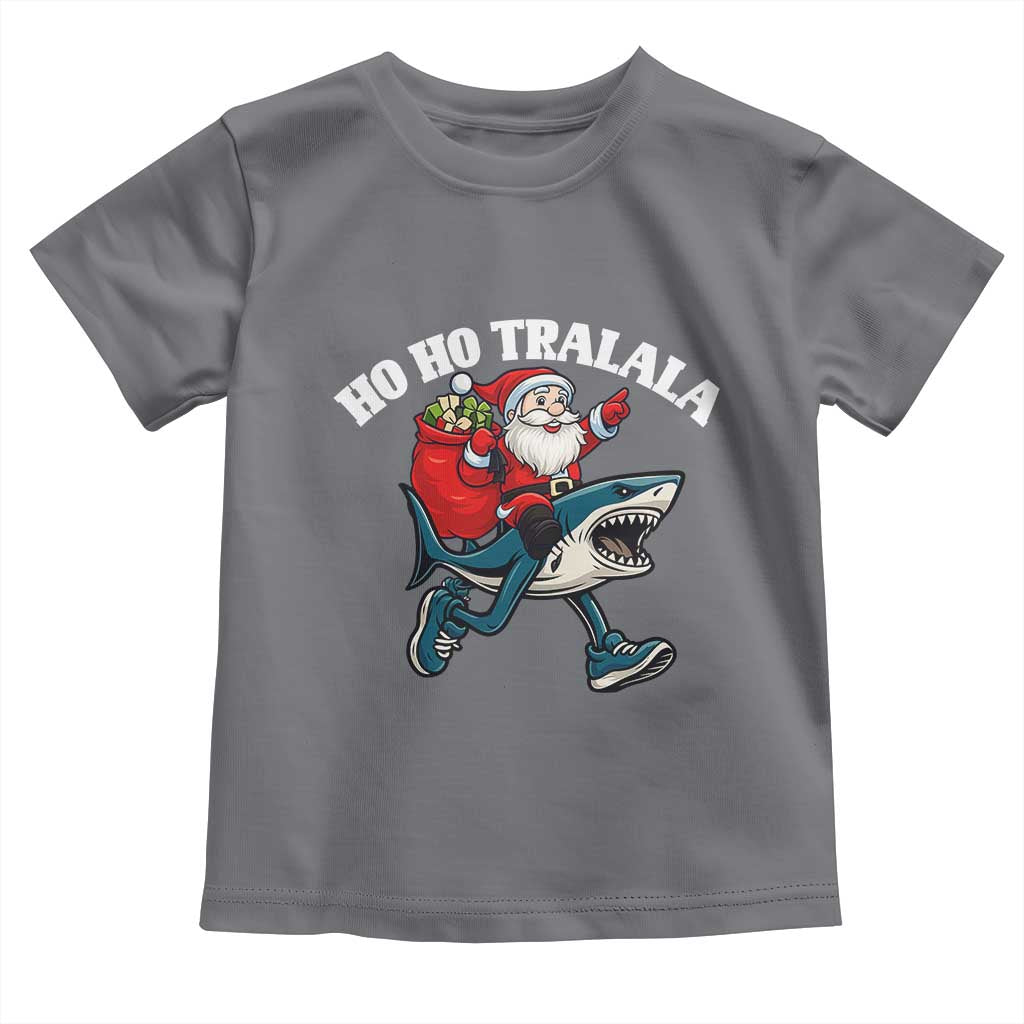 Tralalero Tralala Christmas Meme Toddler T Shirt Santa Xmas Ho Ho Ho TS14 Charcoal Print Your Wear