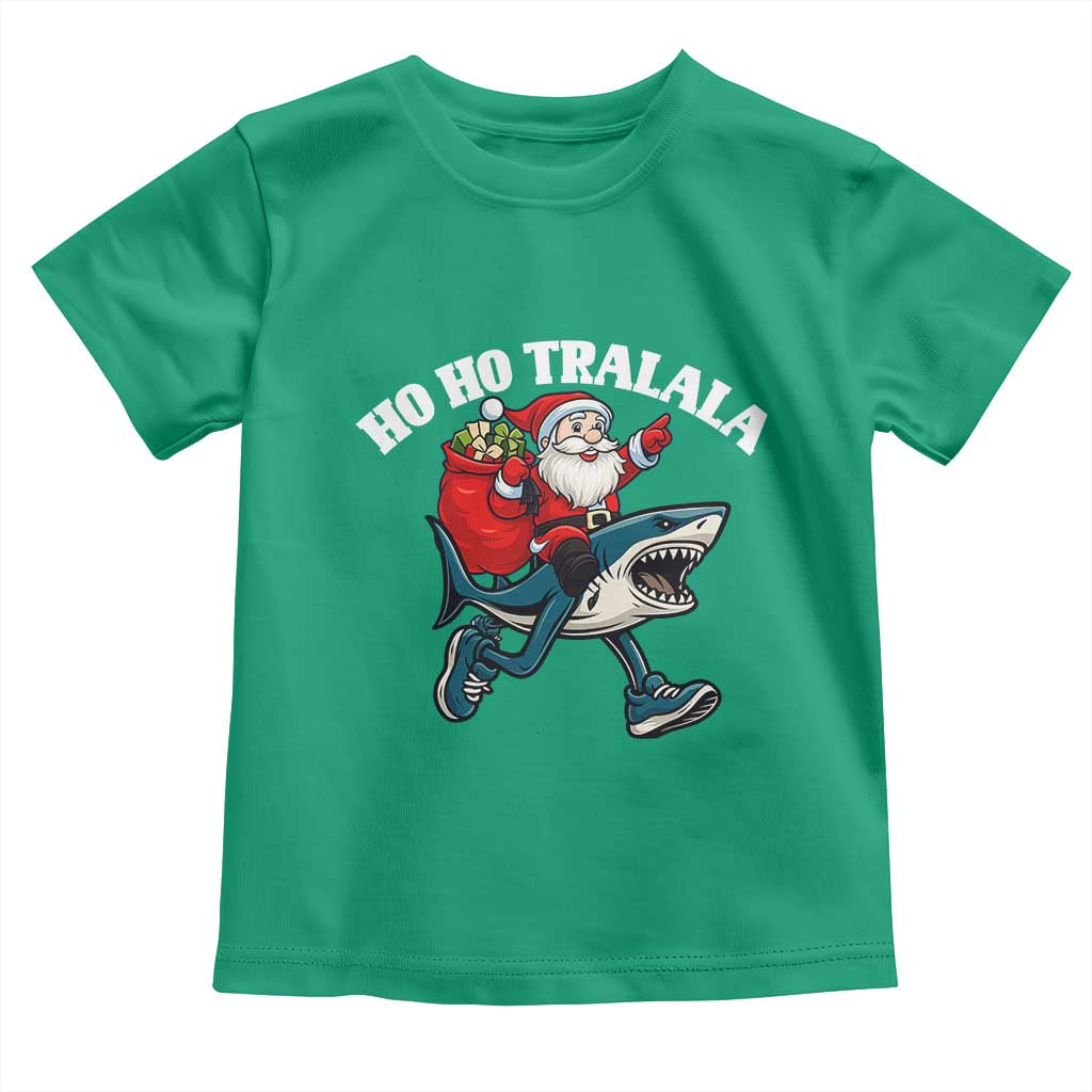 Tralalero Tralala Christmas Meme Toddler T Shirt Santa Xmas Ho Ho Ho TS14 Irish Green Print Your Wear