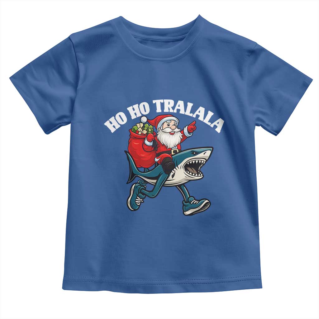 Tralalero Tralala Christmas Meme Toddler T Shirt Santa Xmas Ho Ho Ho TS14 Royal Blue Print Your Wear