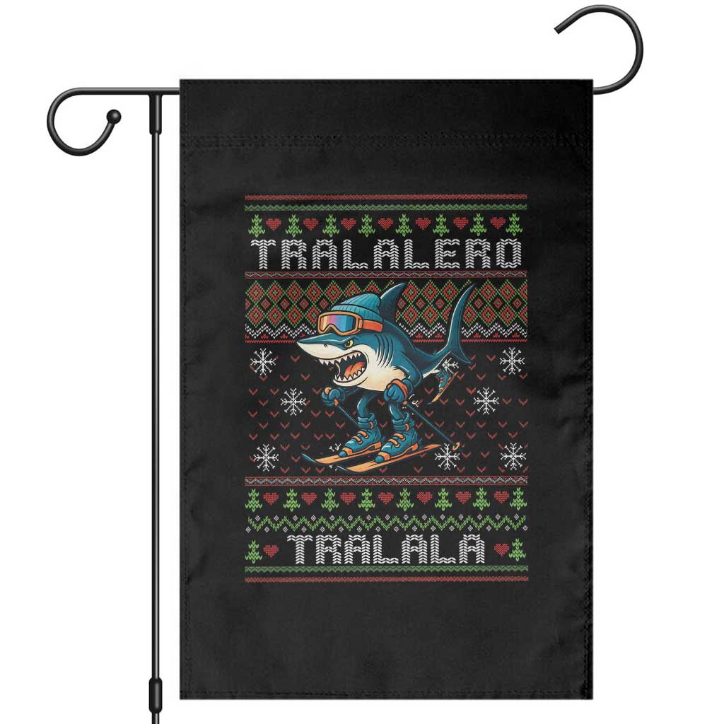 Tralalero Tralala Christmas Meme Garden Flag Snowboard Ugly Xmas TS14 Black Print Your Wear