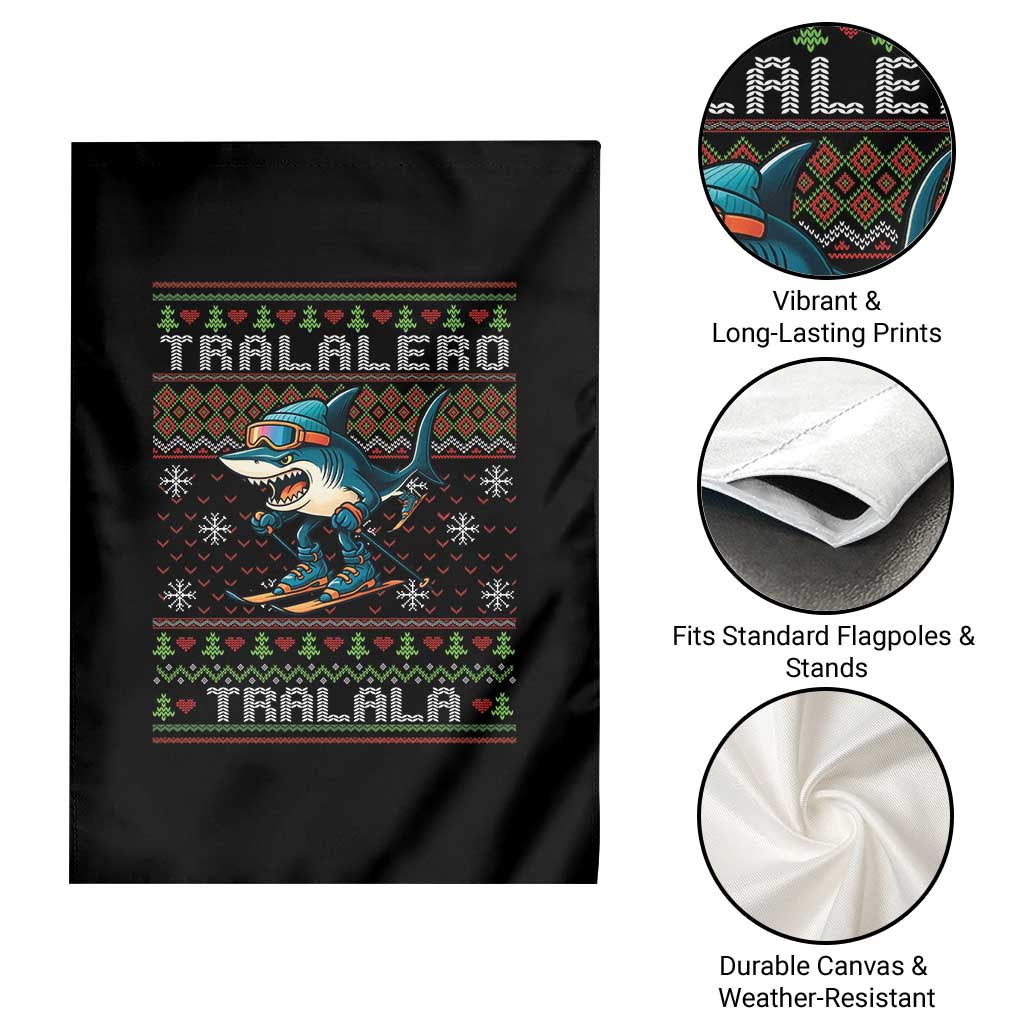 Tralalero Tralala Christmas Meme Garden Flag Snowboard Ugly Xmas TS14 Print Your Wear