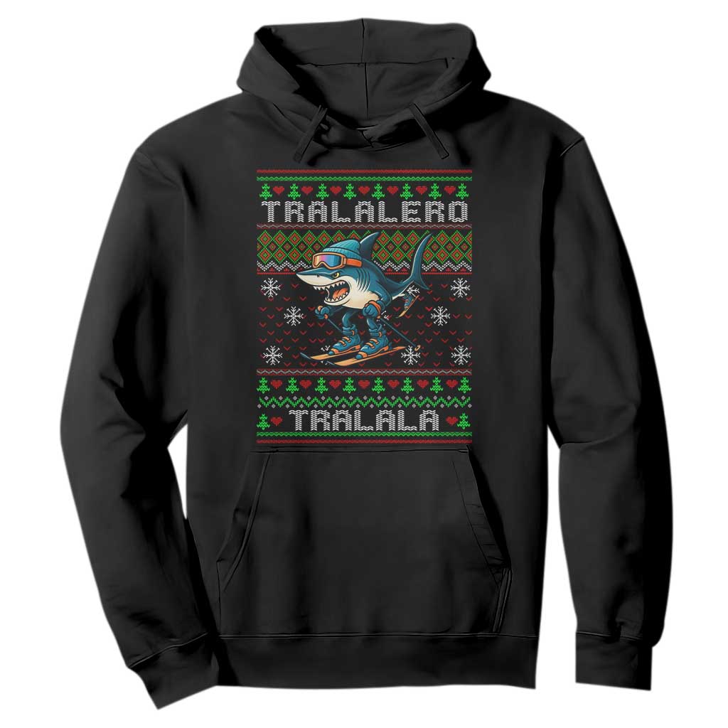 Tralalero Tralala Christmas Meme Hoodie Snowboard Ugly Xmas TS14 Black Print Your Wear