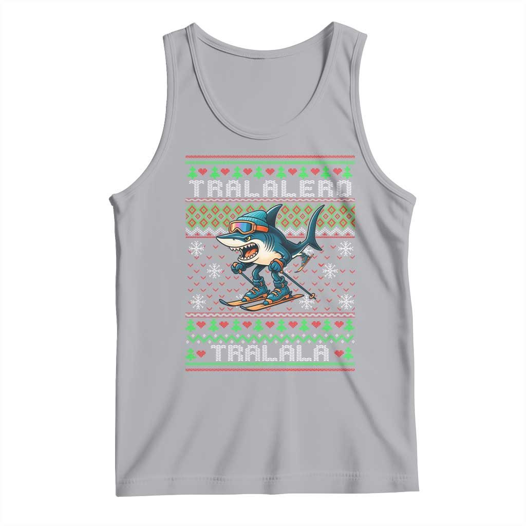 Tralalero Tralala Christmas Meme Tank Top Snowboard Ugly Xmas TS14 Athletic Heather Print Your Wear