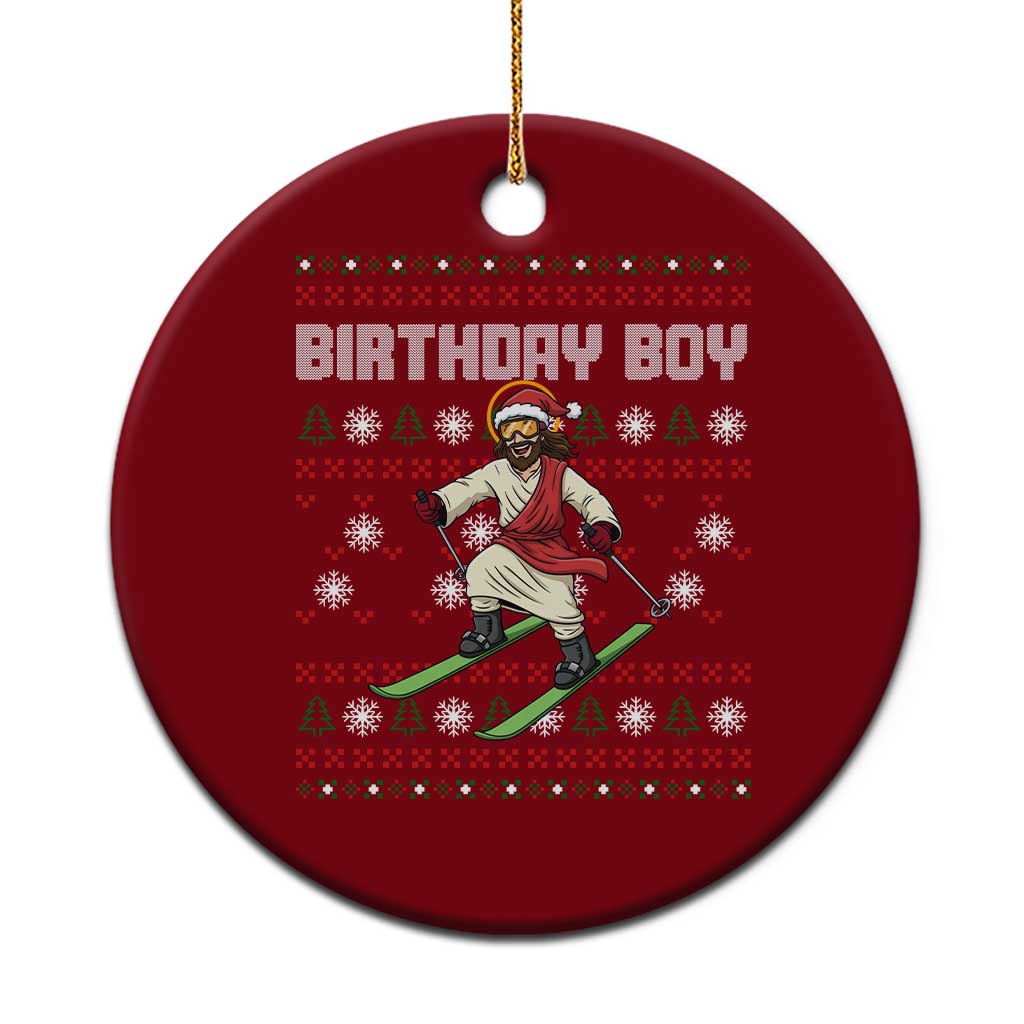 Jesus Xmas Meme Ceramic Ornament Snowboard Birthday Boy Ugly Xmas TS14 1pc Red Print Your Wear