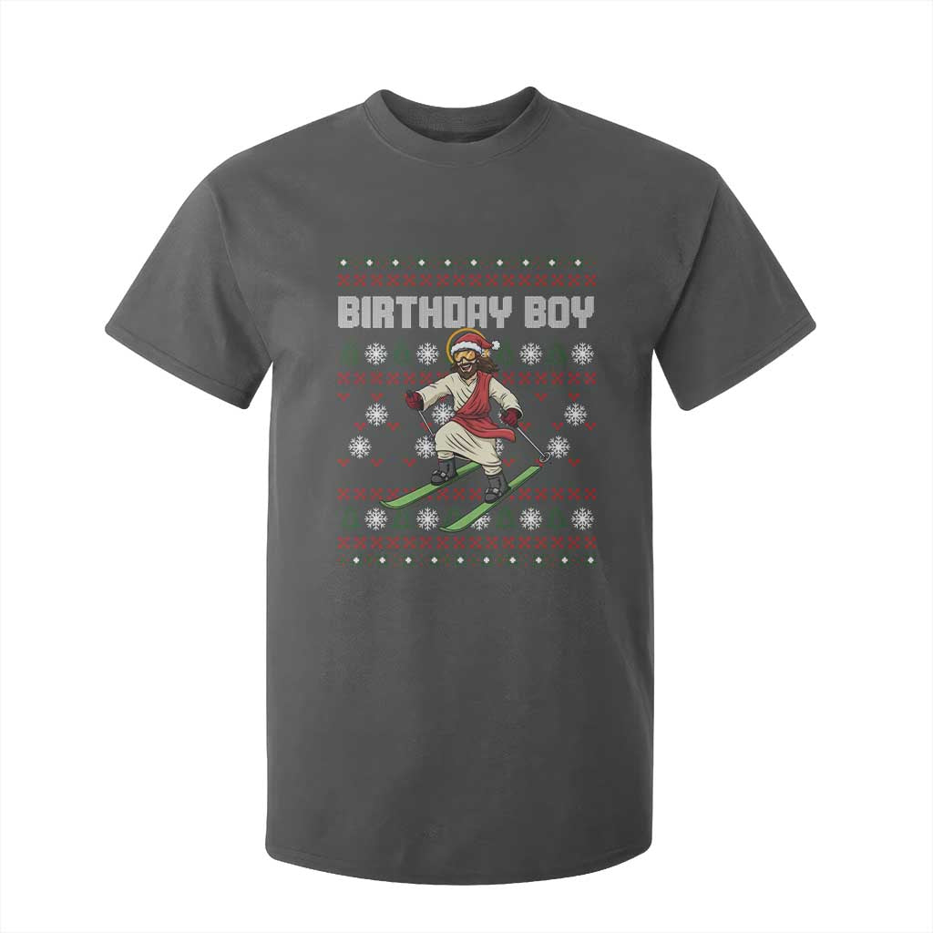 Jesus Christmas Meme T Shirt For Kid Snowboard Birthday Boy Ugly Xmas TS14 Dark Heather Print Your Wear