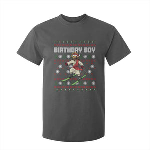Jesus Christmas Meme T Shirt For Kid Snowboard Birthday Boy Ugly Xmas TS14 Dark Heather Print Your Wear