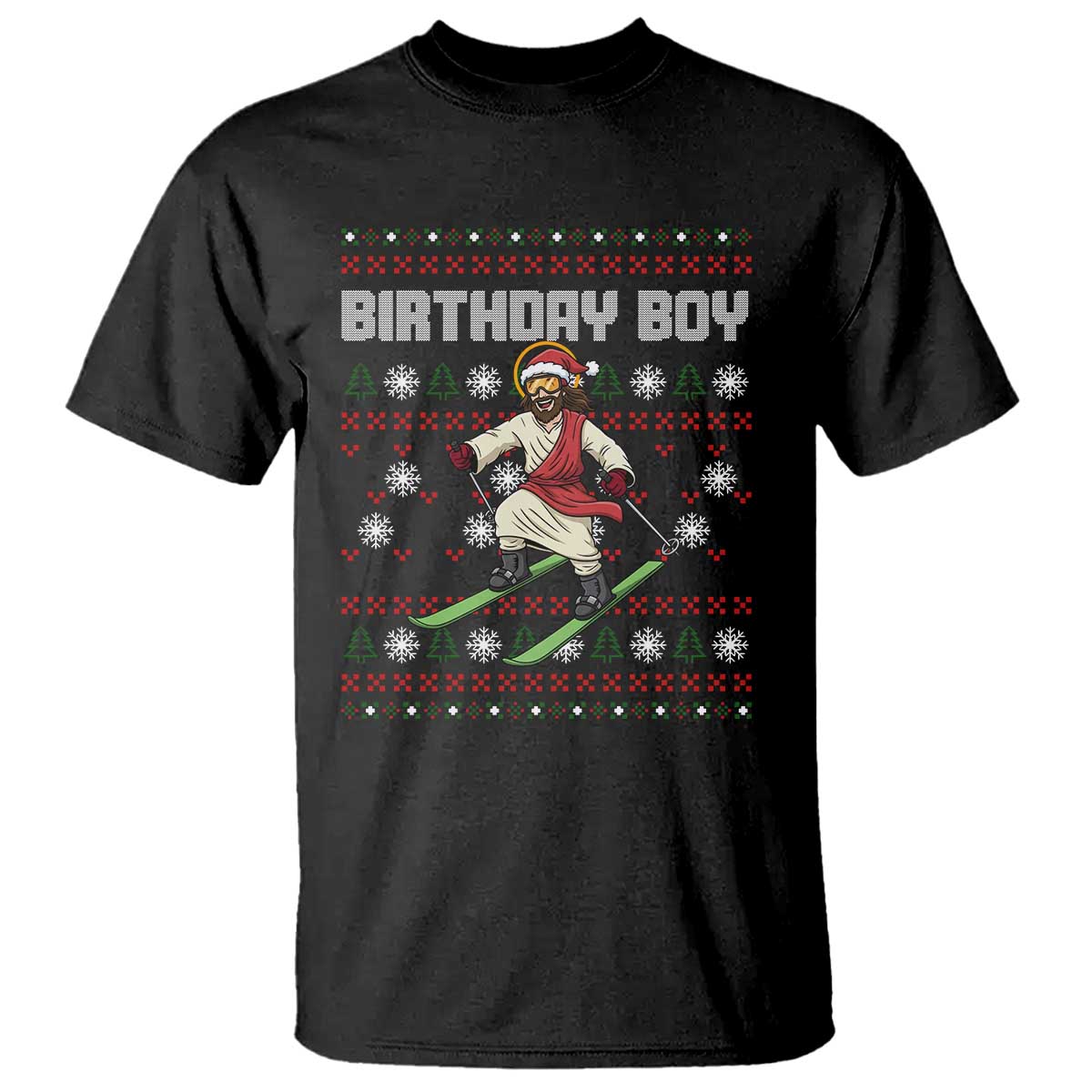 Jesus Christmas Meme T Shirt Snowboard Birthday Boy Ugly Xmas TS14 Black Print Your Wear