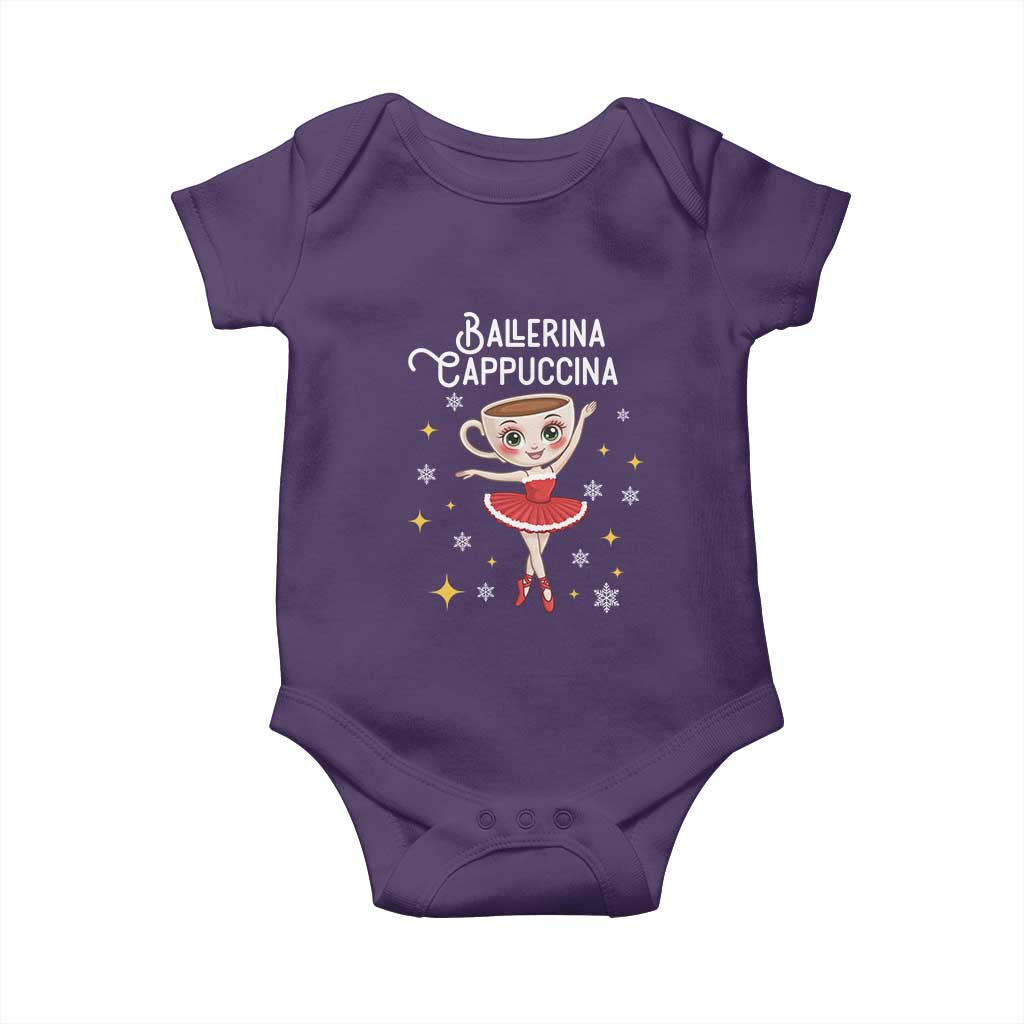 Ballerina Cappuccina Christmas Baby Onesie Italian Brainrot Meme TS14 Purple Print Your Wear