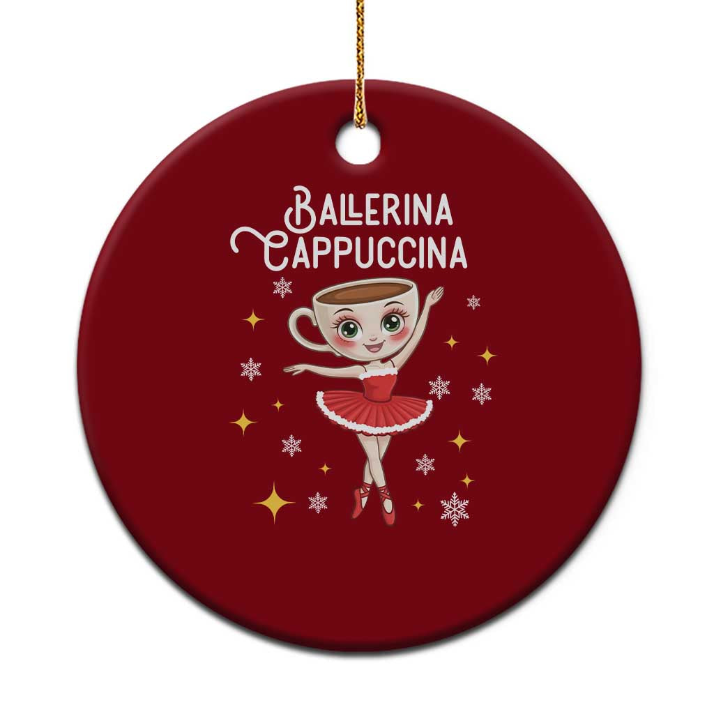 Ballerina Cappuccina Xmas Ceramic Ornament Italian Brainrot Meme TS14 1pc Red Print Your Wear