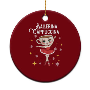 Ballerina Cappuccina Xmas Ceramic Ornament Italian Brainrot Meme TS14 1pc Red Print Your Wear