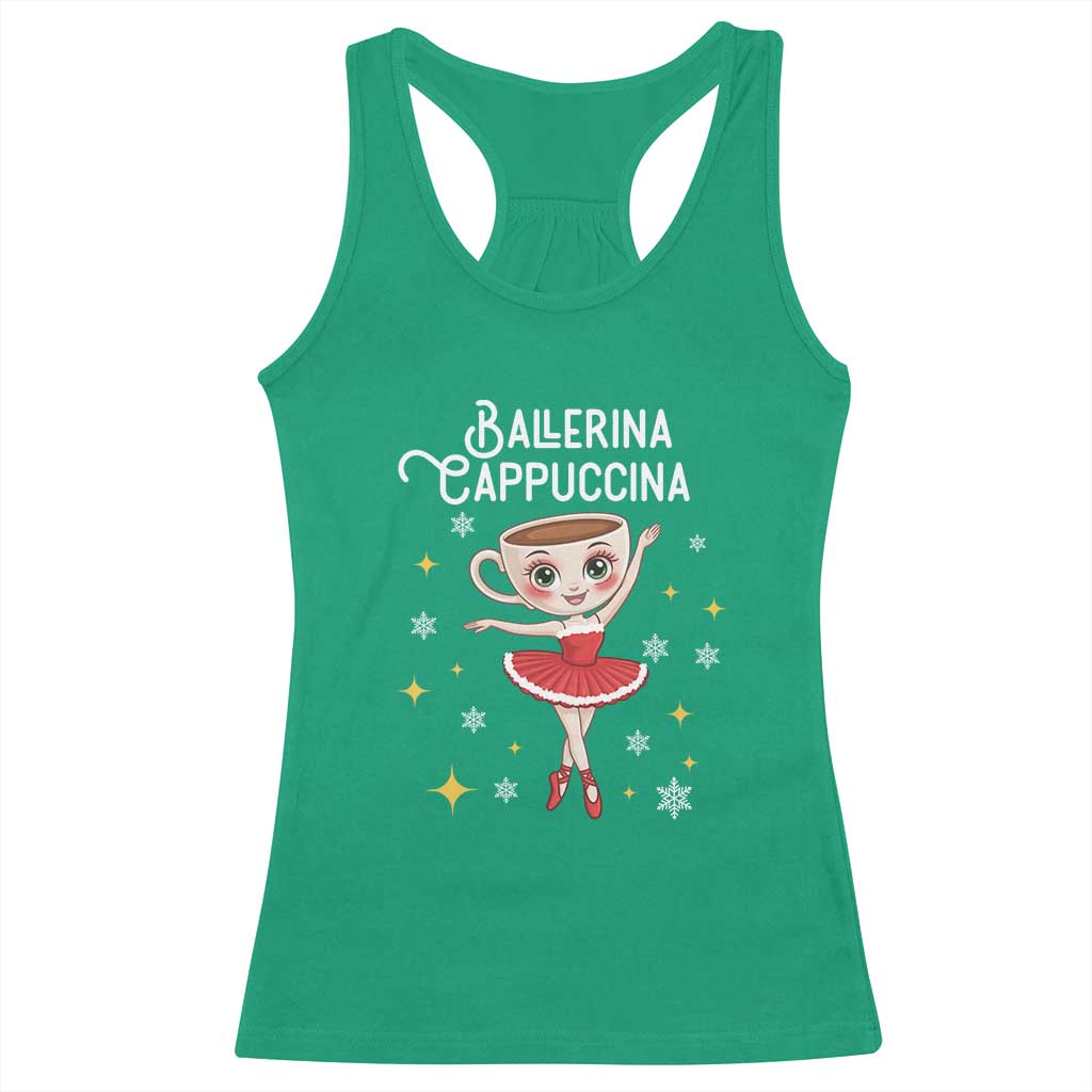 Ballerina Cappuccina Christmas Racerback Tank Top Italian Brainrot Meme TS14 Irish Green Print Your Wear