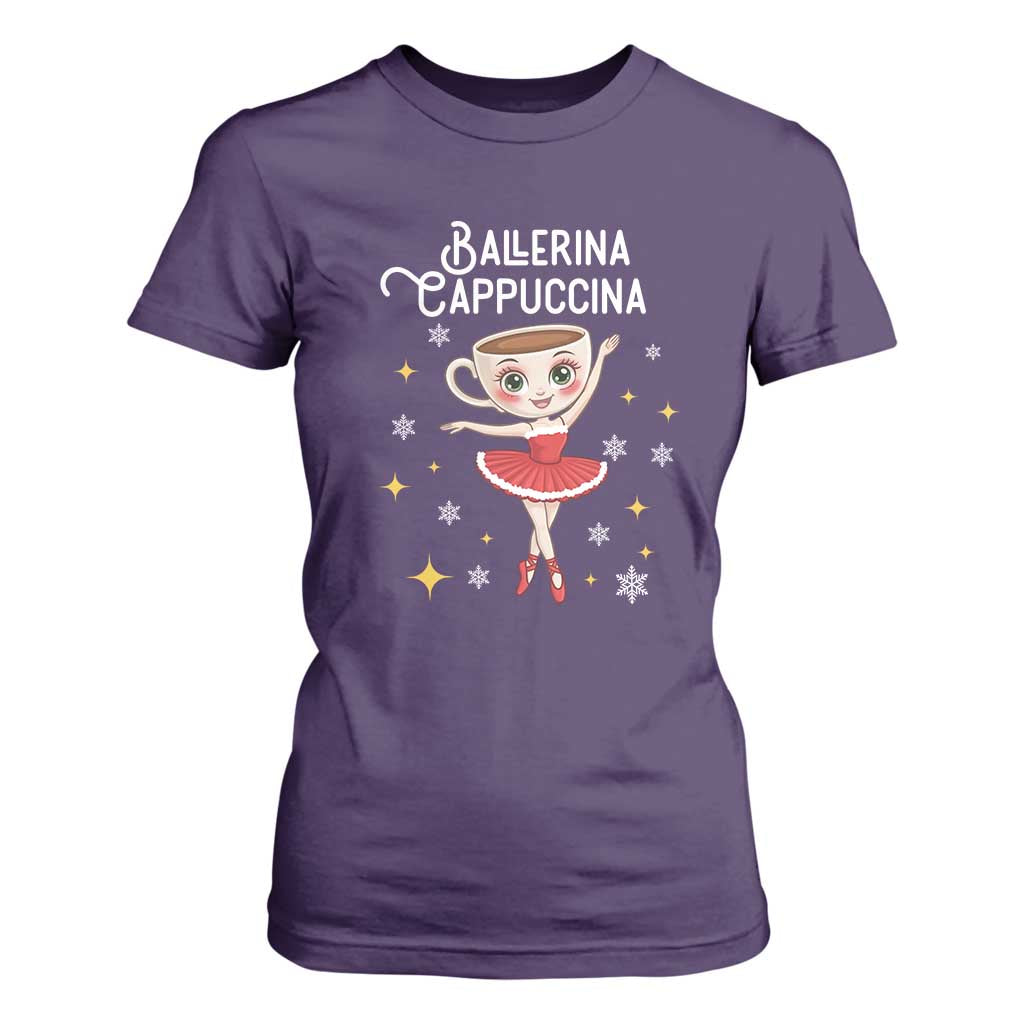Ballerina Cappuccina Christmas T Shirt For Women Italian Brainrot Meme TS14 Purple Print Your Wear