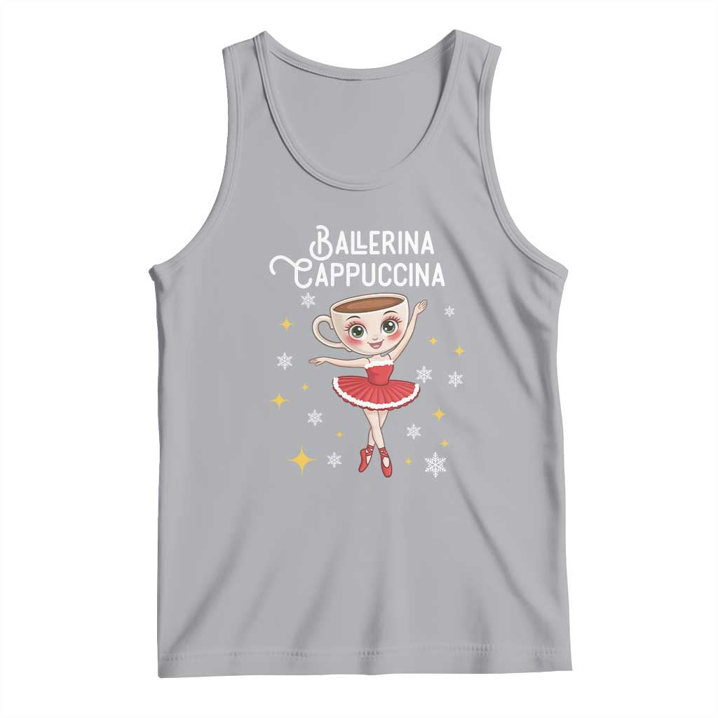 Ballerina Cappuccina Christmas Tank Top Italian Brainrot Meme TS14 Athletic Heather Print Your Wear