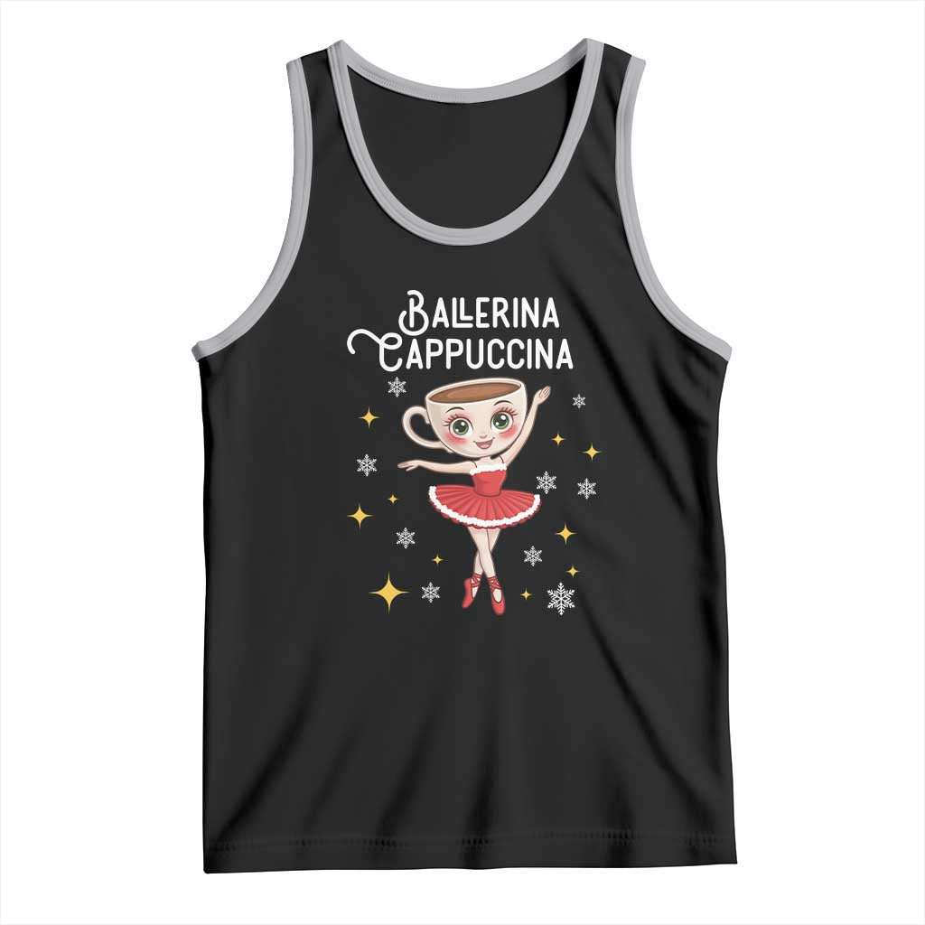 Ballerina Cappuccina Christmas Tank Top Italian Brainrot Meme TS14 Black Athletic Heather Print Your Wear