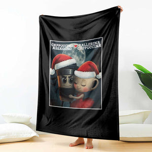 Funny Christmas Couple Throw Blanket Italian Brainrot Meme TS14 Print Your Wear